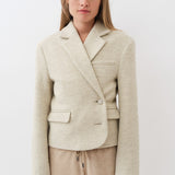 Matteo Blazer — Cream Herringbone