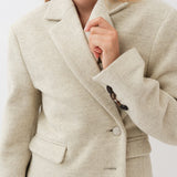 Matteo Blazer — Cream Herringbone