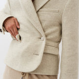 Matteo Blazer — Cream Herringbone