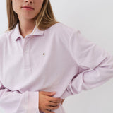 Terrycloth Polo Shirt — Strawberry Milk