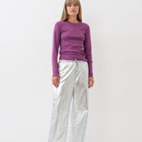 Lak Pants — Silver Metallic