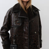 Alexa Trenchcoat — Distressed Brown