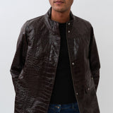 Baba Jacket — Brown Croco