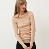 Gisa Oscalito Longsleeve Top — Caramel