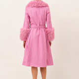 Foxy Shearling Coat — Fuchsia Pink