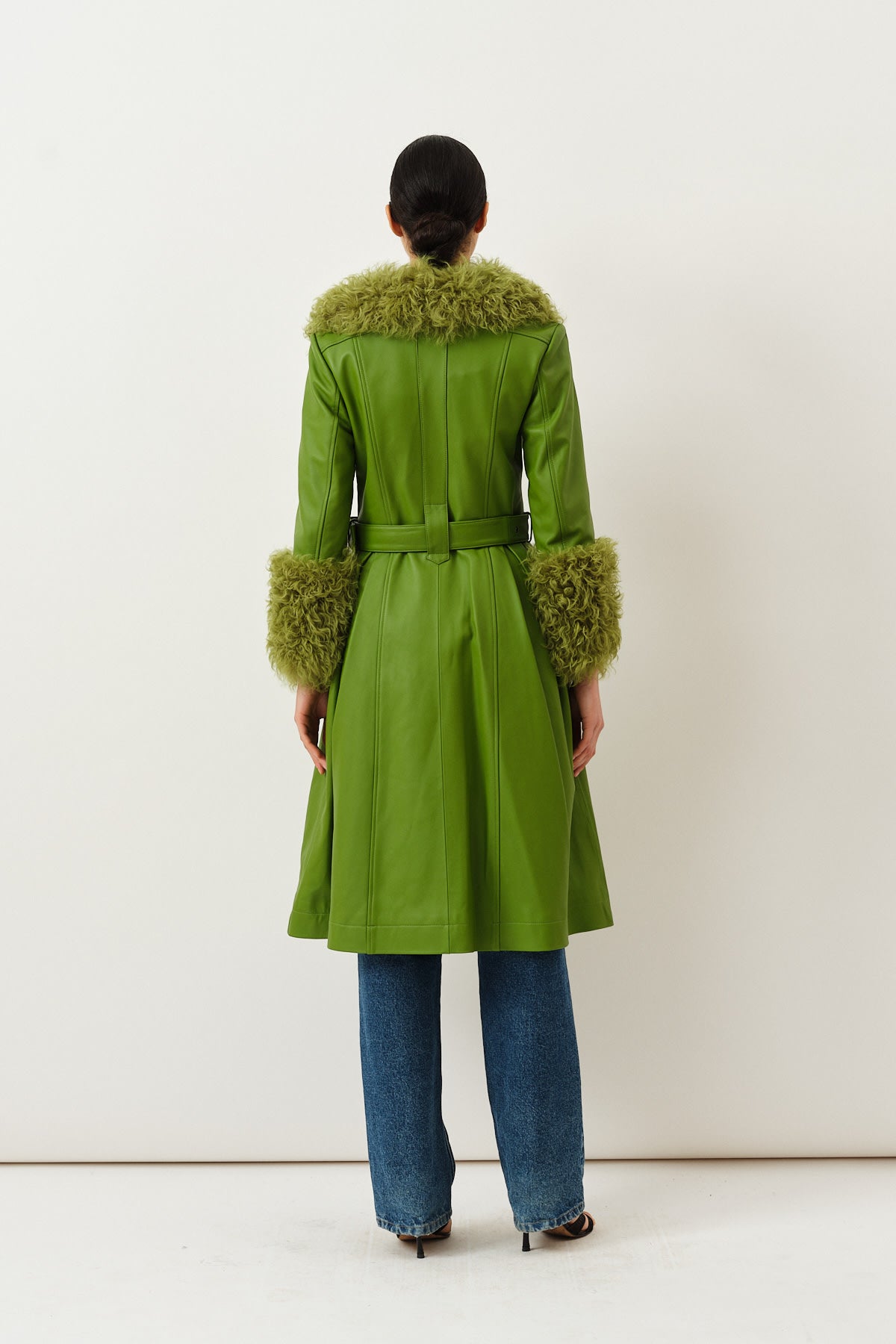 Foxy Shearling Coat Forest