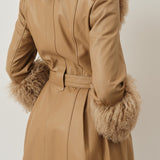 Foxy Shearling Coat — Beige