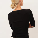 Gisa Oscalito Longsleeve Top — Black