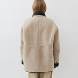 Ada Jacket — Navy / Beige