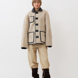 Ada Jacket — Navy / Beige