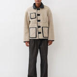 Ada Jacket — Navy / Beige