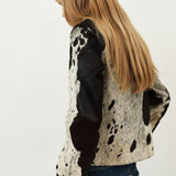 Shay Jacket — Brown / White Cow