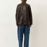 Baba Jacket — Brown Croco