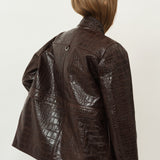 Baba Jacket — Brown Croco