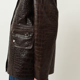 Baba Jacket — Brown Croco