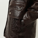 Baba Jacket — Brown Croco