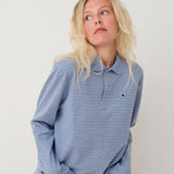 Serena Polo Shirt — Blue Stripe