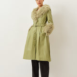 Foxy Shearling Coat — Sage