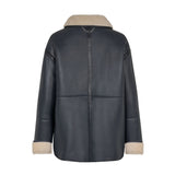 Ada Jacket — Navy / Beige