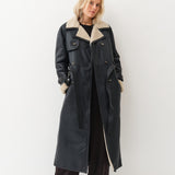 Alexa Trenchcoat — Navy / Beige