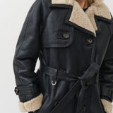 Alexa Trenchcoat — Navy / Beige