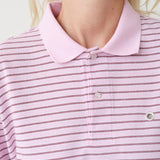 Serena Polo Shirt — Berry Stripe