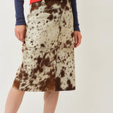 Pax Skirt — Brown / White Cow