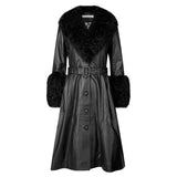 Foxy Shearling Coat — Black