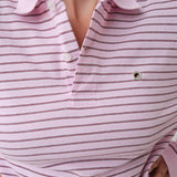 Serena Polo Shirt — Berry Stripe