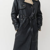 Alexa Trenchcoat — Navy / Beige