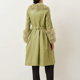 Foxy Shearling Coat — Sage