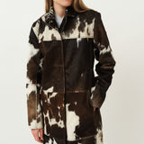 Gio Coat — Brown / White Cow