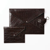 Big Envelope Bag — Brown Croco